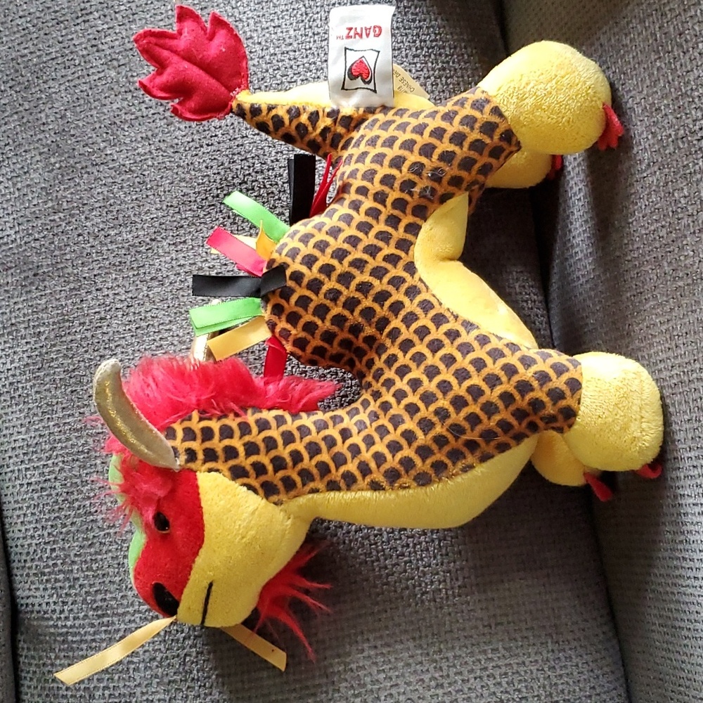 Rare Ganz Webkinz Chinese Dragon HM 718 Plush Stuffed Animal Toy NO CODE 12" EUC